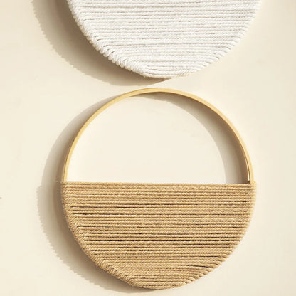 Woven Macrame Decor Duo in Natural Tones