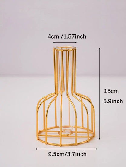 Minimalist Gold Metal Vase
