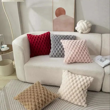 Cozy Grid Style Pillow