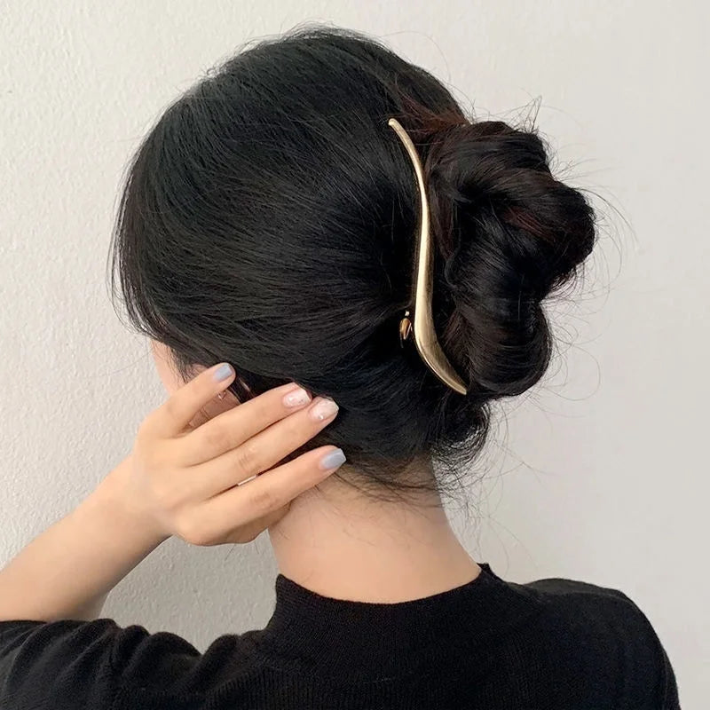 Gold S Shaped Hair Clip