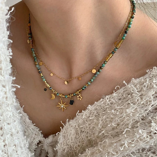 Beads Necklace with Pendant