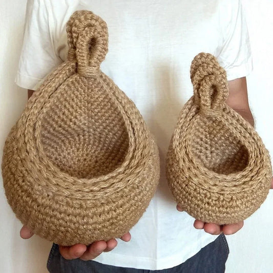 Hanging Rattan Style Basket