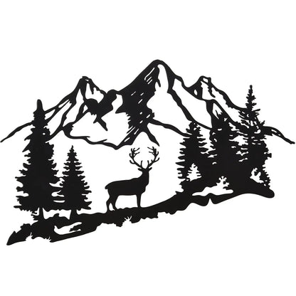 Cozy Rustic Mountain Wall Decoration