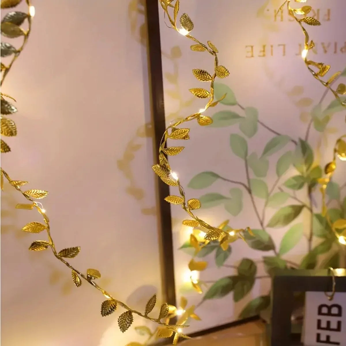 Leaf Fairy String Lights with Copper Wire