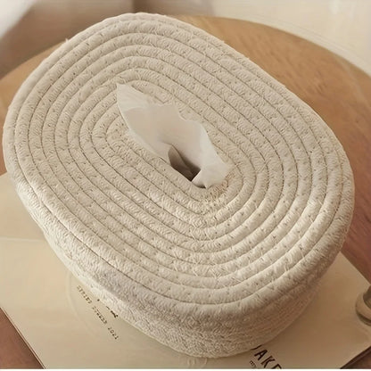 Handwoven Fabric Tissue Box Cover