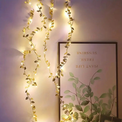 Leaf Fairy String Lights with Copper Wire