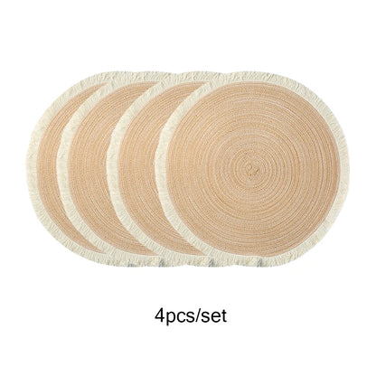 Modern Non-Slip Polyester Woven Placemats Set