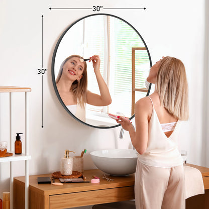 Modern Gold Mirror in Smooth Metal Finish