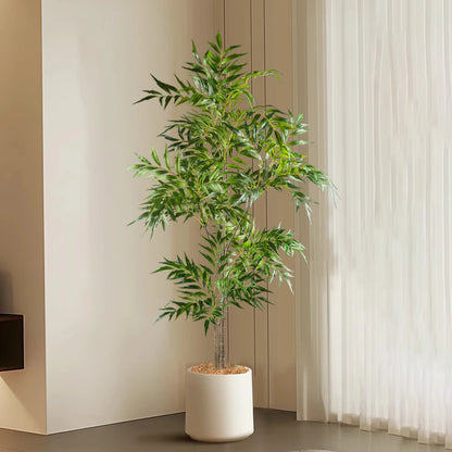 Lush Bamboo with Nandina Leaves