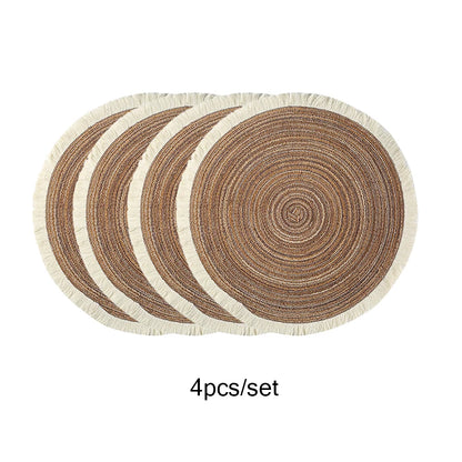 Modern Non-Slip Polyester Woven Placemats Set