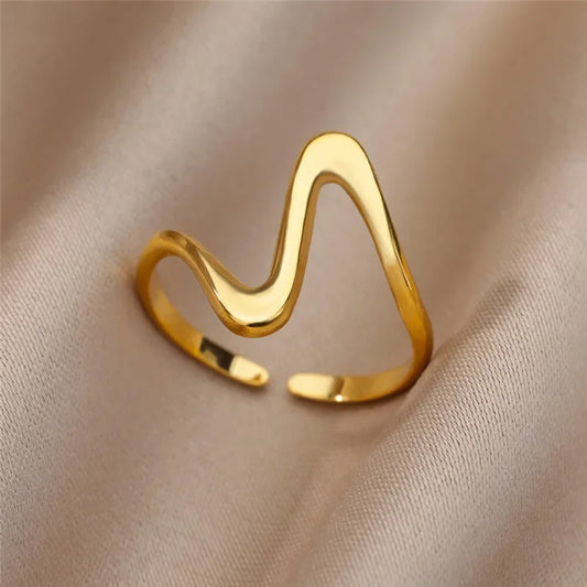 Stainless Steel Gold Ring