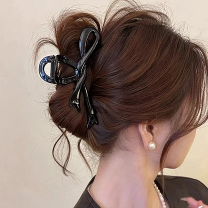 Glossy Ribbon Bow Hair Claw