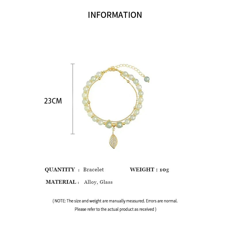 Green Jade Leaf Bracelet