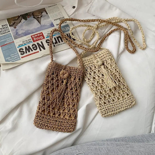 Small Woven Phone Bag