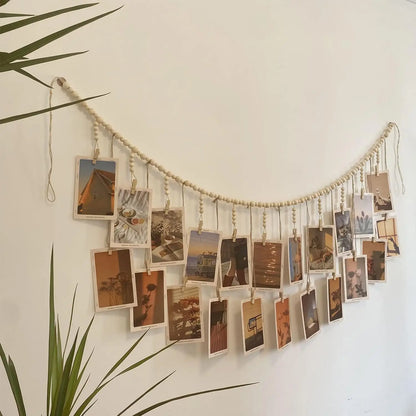 Rustic Boho Picture Holder with Hanging Clips