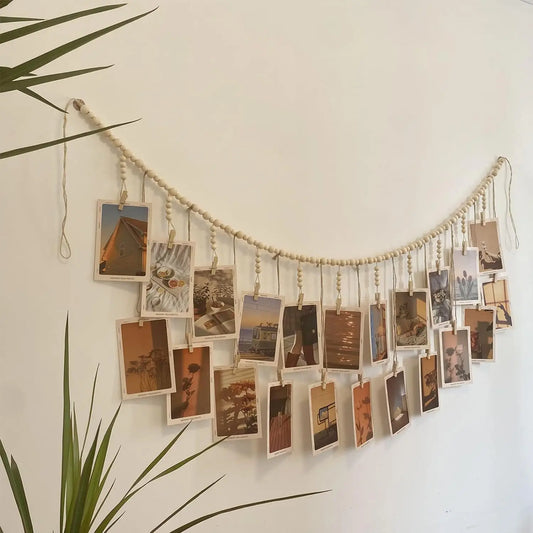 Rustic Boho Picture Holder with Hanging Clips