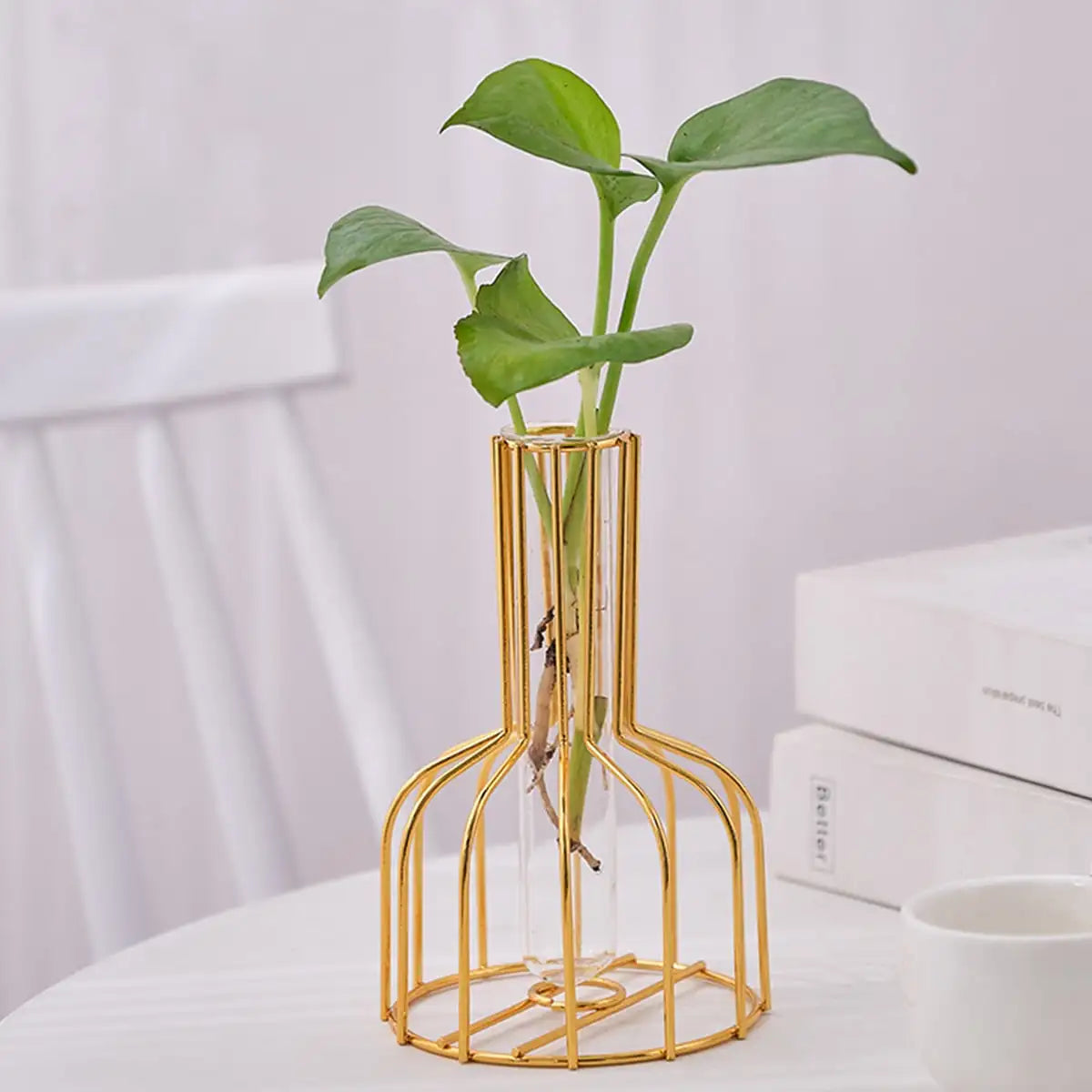 Minimalist Gold Metal Vase