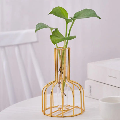 Minimalist Gold Metal Vase