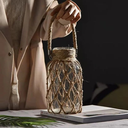 Nordic Style Woven Glass Vase