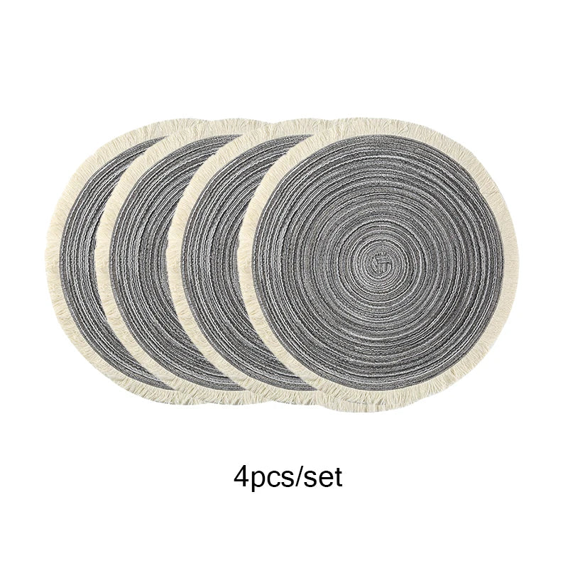 Modern Non-Slip Polyester Woven Placemats Set