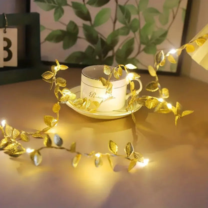 Leaf Fairy String Lights with Copper Wire