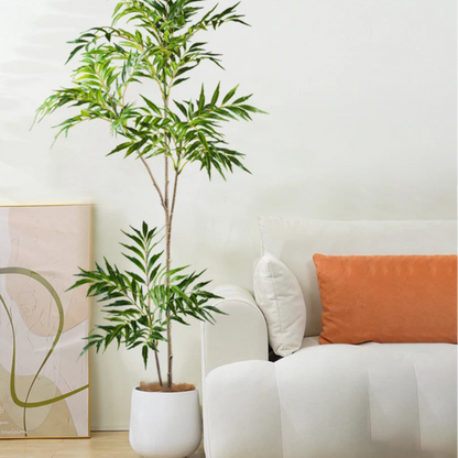 Lush Bamboo with Nandina Leaves