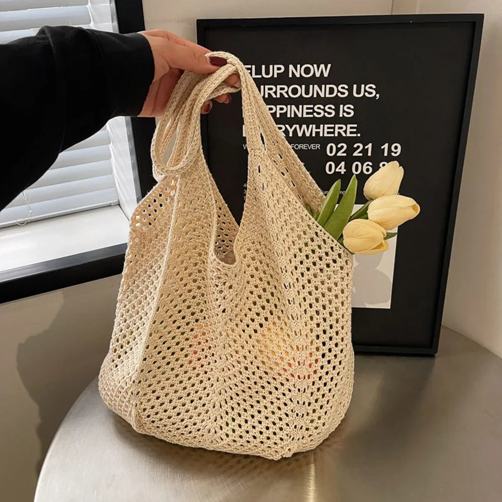 Breezy Hollow Woven Shoulder Tote