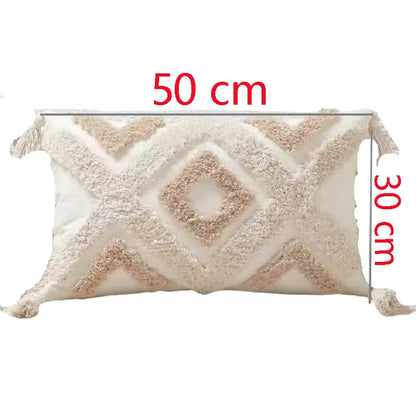 Cream Woven Boho Inspired Pillow