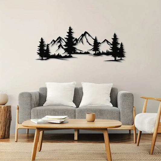 Cozy Rustic Mountain Wall Decoration