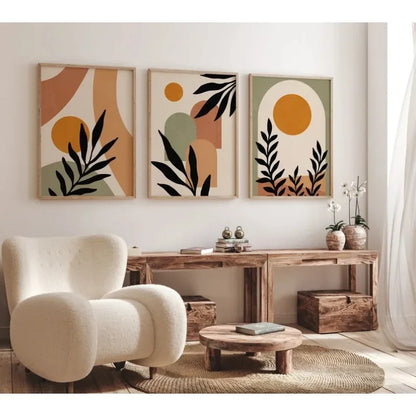 Boho Abstract Canvas Wall Art