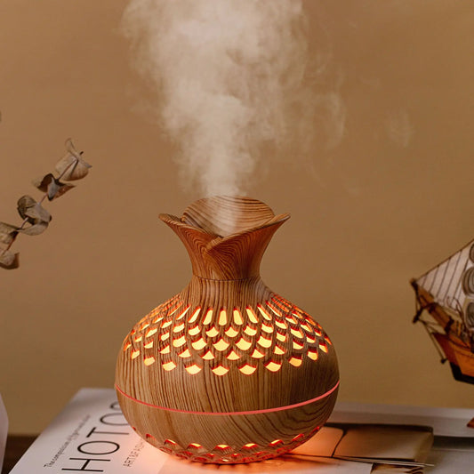 Wood Grain Diffuser Mini Vase Humidifier