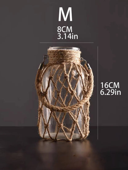 Nordic Style Woven Glass Vase