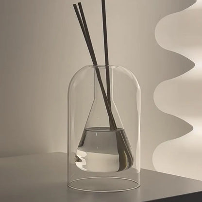 Minimalist Glass Bottle Fragrance Stick Holder