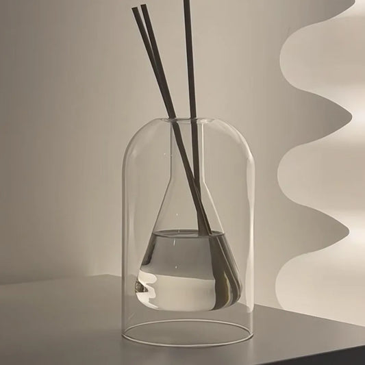 Minimalist Glass Bottle Fragrance Stick Holder