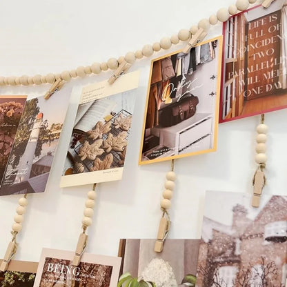 Rustic Boho Picture Holder with Hanging Clips