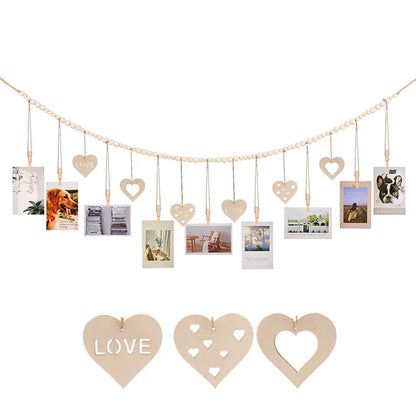 Rustic Boho Picture Holder with Hanging Clips