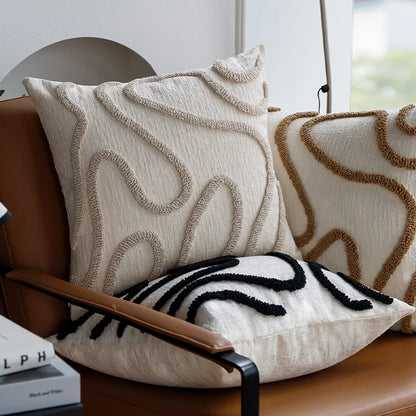 Cozy Boho Style Chenille Cushion Cover