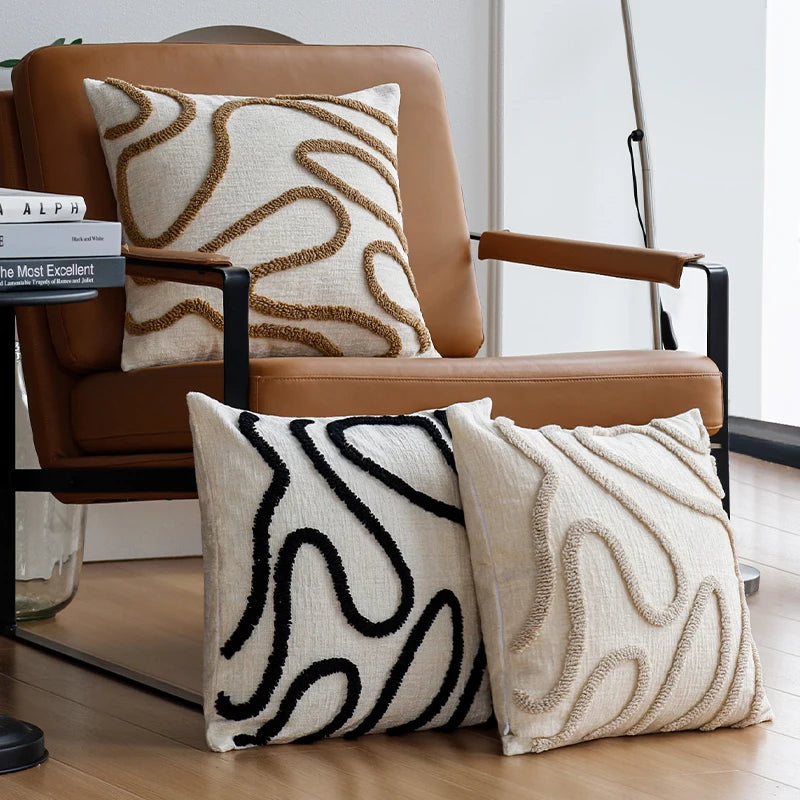 Cozy Boho Style Chenille Cushion Cover
