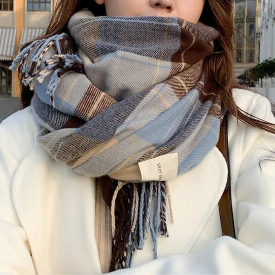Classic Plaid Winter Scarf