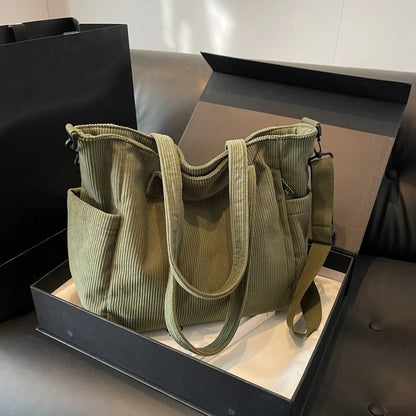 Cozy Corduroy Shoulder Bag