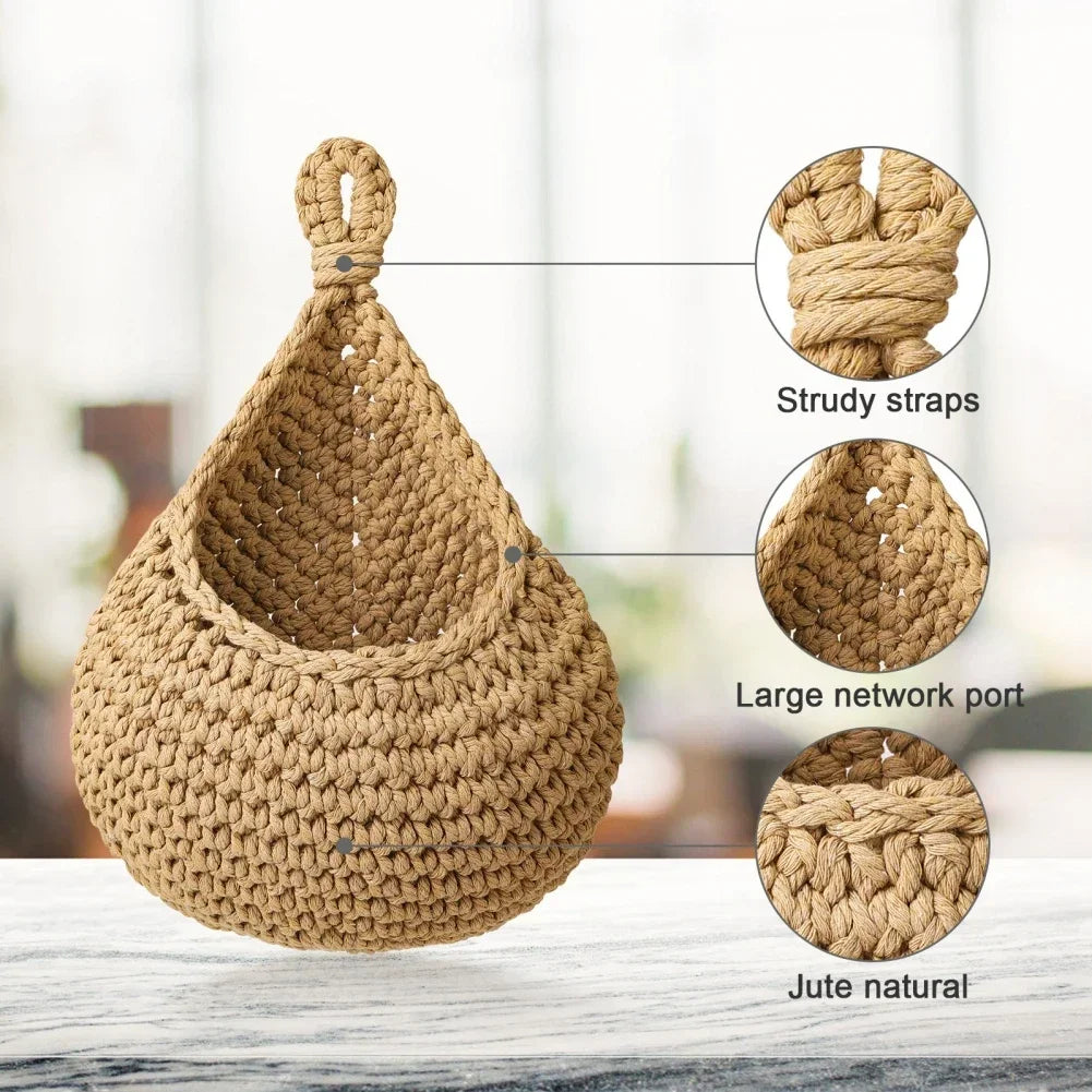 Hanging Rattan Style Basket
