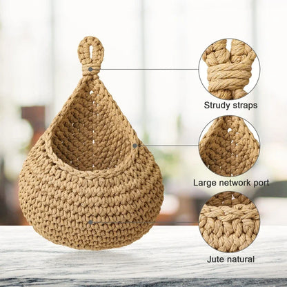 Hanging Rattan Style Basket