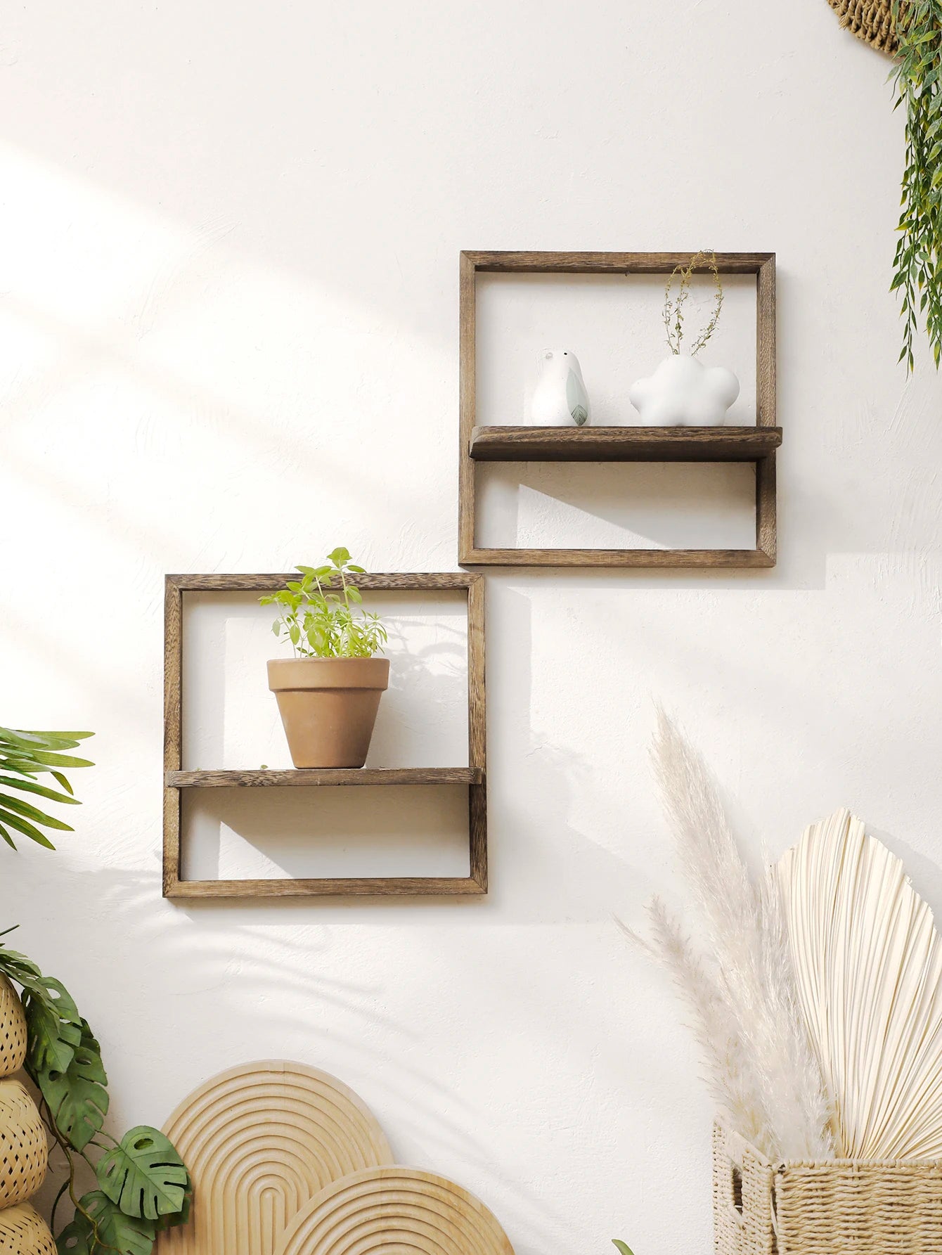 Handcrafted Floating Wood Shelf