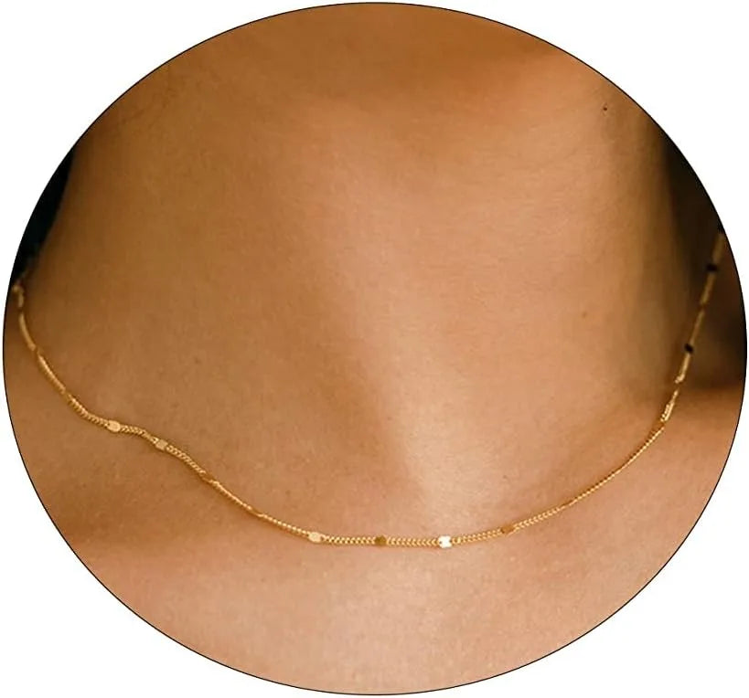 Dainty Satellite Dot Chain Necklace