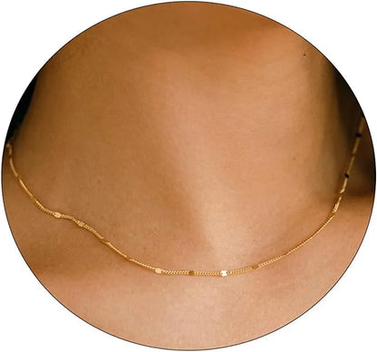 Dainty Satellite Dot Chain Necklace
