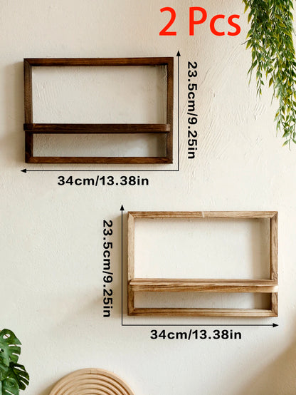 Handcrafted Floating Wood Shelf
