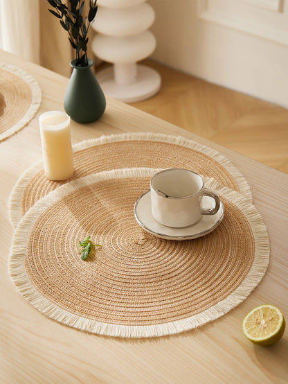 Modern Non-Slip Polyester Woven Placemats Set