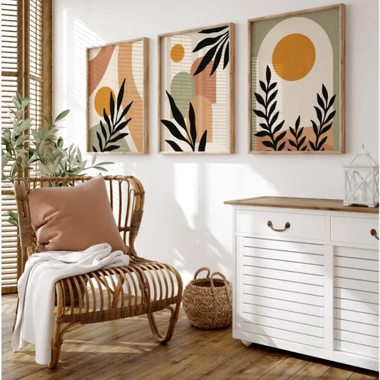 Boho Abstract Canvas Wall Art