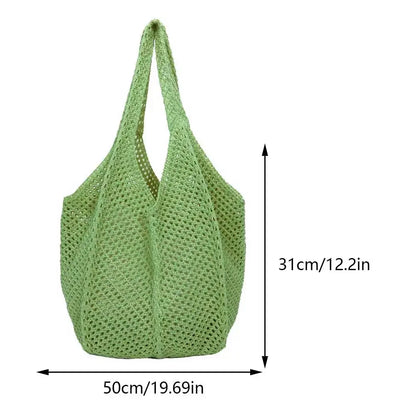 Breezy Hollow Woven Shoulder Tote
