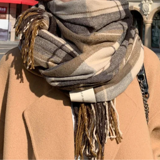 Classic Plaid Winter Scarf